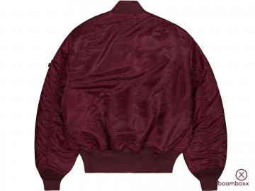 Alpha industries ma 1 heritage bomber dark cherry 100101608 achterkant