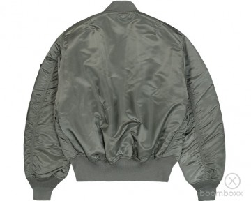 Alpha industries ma 1 heritage bomber jacket vintage green 100101 432 achterkant