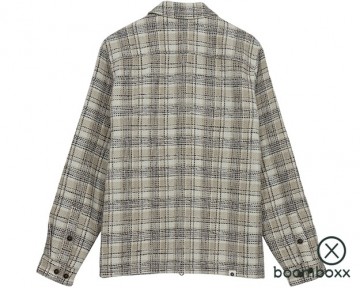 Anerkjendt akhanky check twill overshirt incense 9017025523 backsidew