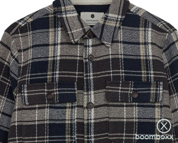 Anerkjendt akoscar check overshirt chocolate brown 9016845573 zoom front