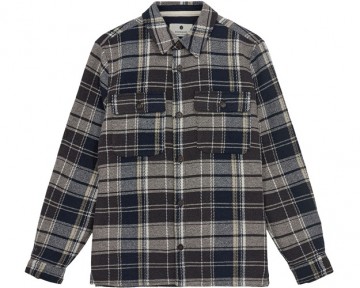 Anerkjendt akoscar check overshirt chocolate brown 9016845573