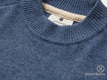 Anerkjendt akrico lambswool knit copen blue 900972 3060 zoom