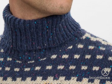 Anerkjendt aksune roll neck heavy knit sky captain 902029 4084 fotoshoot 3