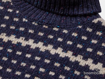 Anerkjendt aksune roll neck heavy knit sky captain 902029 4084 zoom