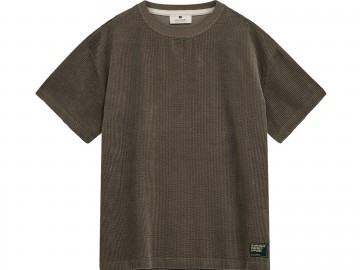 Anerkjendt akvillads corduroy t shirt deep lichen green 901979