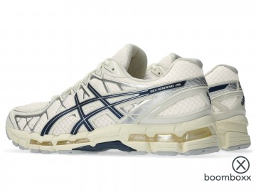 Asics gel kayano 20 cream independence blue 1203a388 104 sneaker paar achterkant