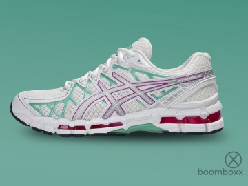 Asics gel kayano 20 white aurora green 1203a388 105 artist impressie 2 door boomboxx store
