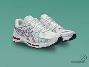 Asics gel kayano 20 white aurora green 1203a388 105 artist impressie door boomboxx store