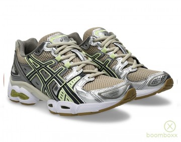 Asics gel nimbus 9 feather grey carrier grey 1202a278 021 sneaker pair