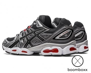 Asics gel nimbus 9 graphite grey pure silver sneaker 1201a424 023 pair backside