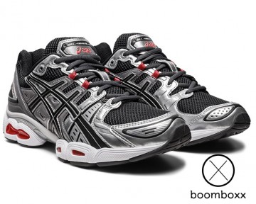 Asics gel nimbus 9 graphite grey pure silver sneaker 1201a424 023 pair