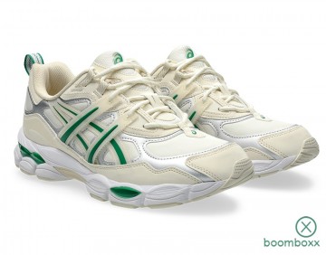 Asics gel nyc utility cream kale 1203a558 100 sneaker pair