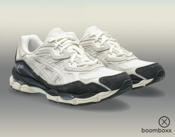 Asics gel nyc white smoke grey 1203a383 111 sneaker artist impression by boomboxx