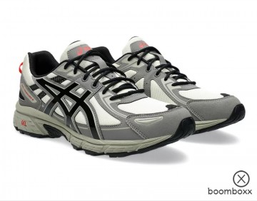 Asics gel venture 6 cream black 1203a652 101 sneaker pair