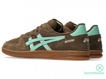Asics skyhand og brown storm ice green 1203a452 202 paar achterkant