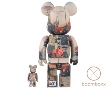 Bearbrick hiroshige utagawa x bearbrick 400  100 backside pair