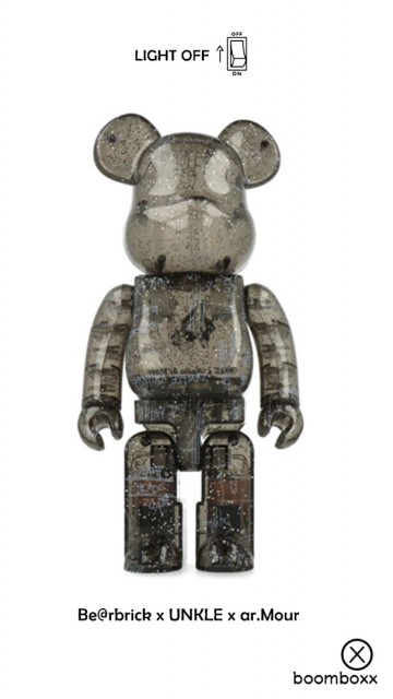 Bearbrick unkle x studio armour light off instastories