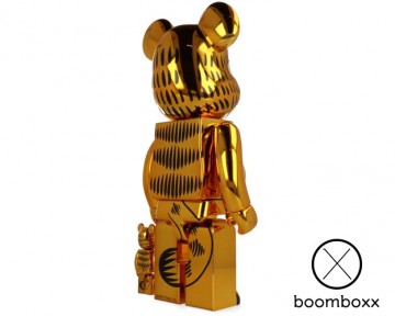 Bearbrick x garfield gold 400  100 backside