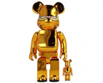 Bearbrick x garfield gold 400  100 front