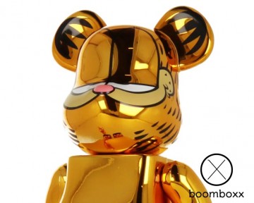 Bearbrick x garfield gold 400  100 zoom head front