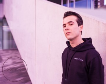 Boomboxx supply hooded logo carrier sweatershirt bmbxxlmtblck photoshoot 2