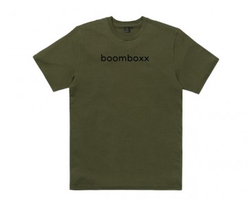 Boomboxx supply logo carrier t shirt army green bmbxx6917rmy front tee