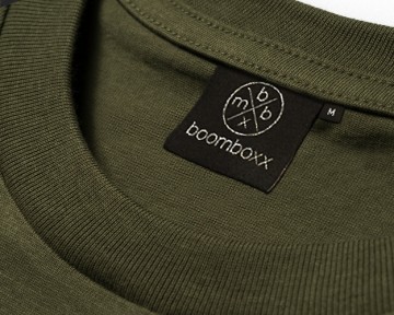 Boomboxx supply logo carrier t shirt army green bmbxx6917rmy neklabel