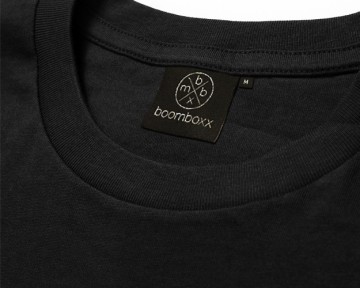 Boomboxx supply logo carrier t shirt bmbxx26917blk black neklabel
