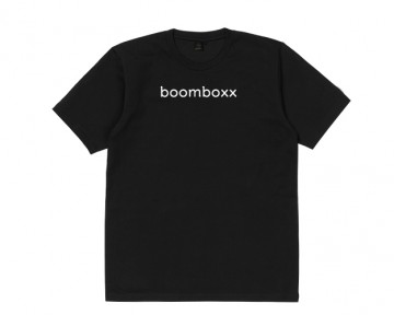 Boomboxx supply logo carrier t shirt bmbxx26917blk black tee front
