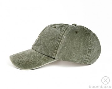 Boomboxx vintage cap olive zijkant vntg03lv