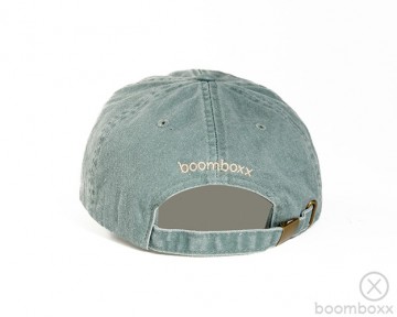 Boomboxx vintage cap sage green achterkant logo vntg07sggrn