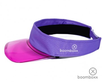 Boomboxx zonneklep paars bmbxx sunvsr04 zijkant