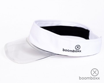 Boomboxx zonneklep wit sunvisor bmbxx sunvsr03 zijkant