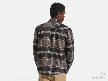 Brixton bowery flannel black charcoal 01213 bkcpc fotoshoot 2