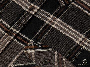Brixton bowery flannel black charcoal 01213 bkcpc zoom