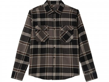 Brixton bowery flannel black charcoal 01213 bkcpc
