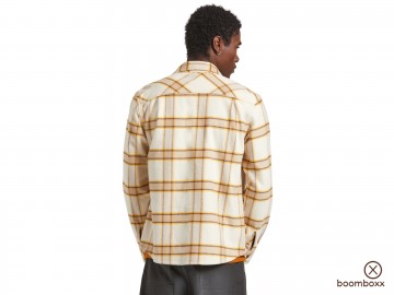 Brixton bowery heavy ls flannel pinebrown 01297 wcpbs fotoshoot 2
