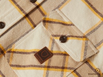 Brixton bowery heavy ls flannel pinebrown 01297 wcpbs zoom 2