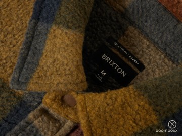 Brixton bowery ls artic stretch shirt rust copper 01221 rstcp zoom stof 2