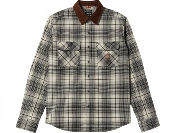 Brixton builders bowery flannel black brown 01489 brwn