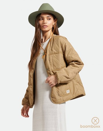 Brixton delilah quilted jacket khaki 06448 khaki fotoshoot 3