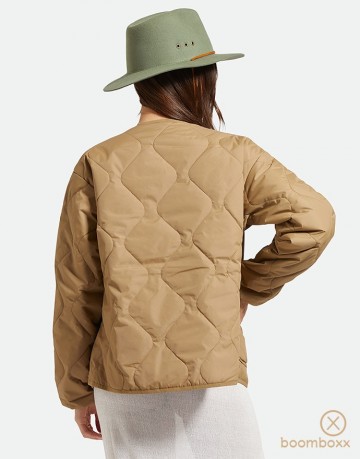 Brixton delilah quilted jacket khaki 06448 khaki fotoshoot 4
