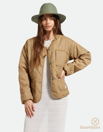 Brixton delilah quilted jacket khaki 06448 khaki fotoshoot