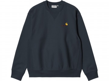 Carhartt american script sweat deep night i025475j0xx03