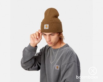 Carhartt wip acrylic watch hat hamilton brown i020222hzxx06 fotoshoot