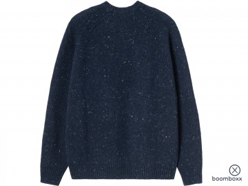 Carhartt wip anglistic sweater speckled jupiter i0109773atxx03 achterkant