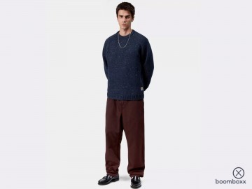 Carhartt wip anglistic sweater speckled jupiter i0109773atxx03 fotoshoot 3