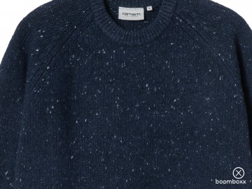 Carhartt wip anglistic sweater speckled jupiter i0109773atxx03 zoom