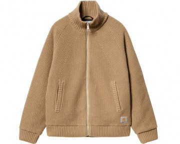 Carhartt wip banley sweater jacket peanut i0339022fsxx03