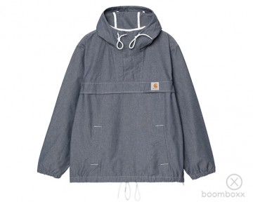 Carhartt wip blake pullover blue rinsed i034527010203 front small